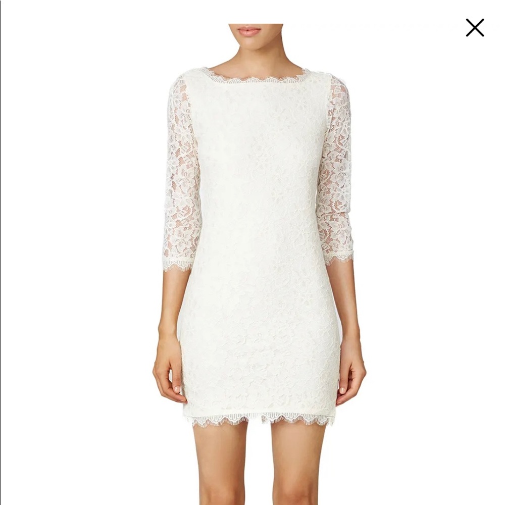 DVF Zarita lace dress in ivory